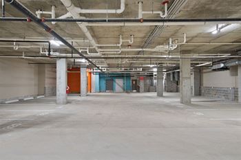 Controlled-access heated-parking-garage